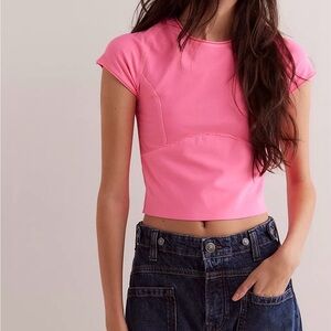 Free People Protagonist Tee Pink